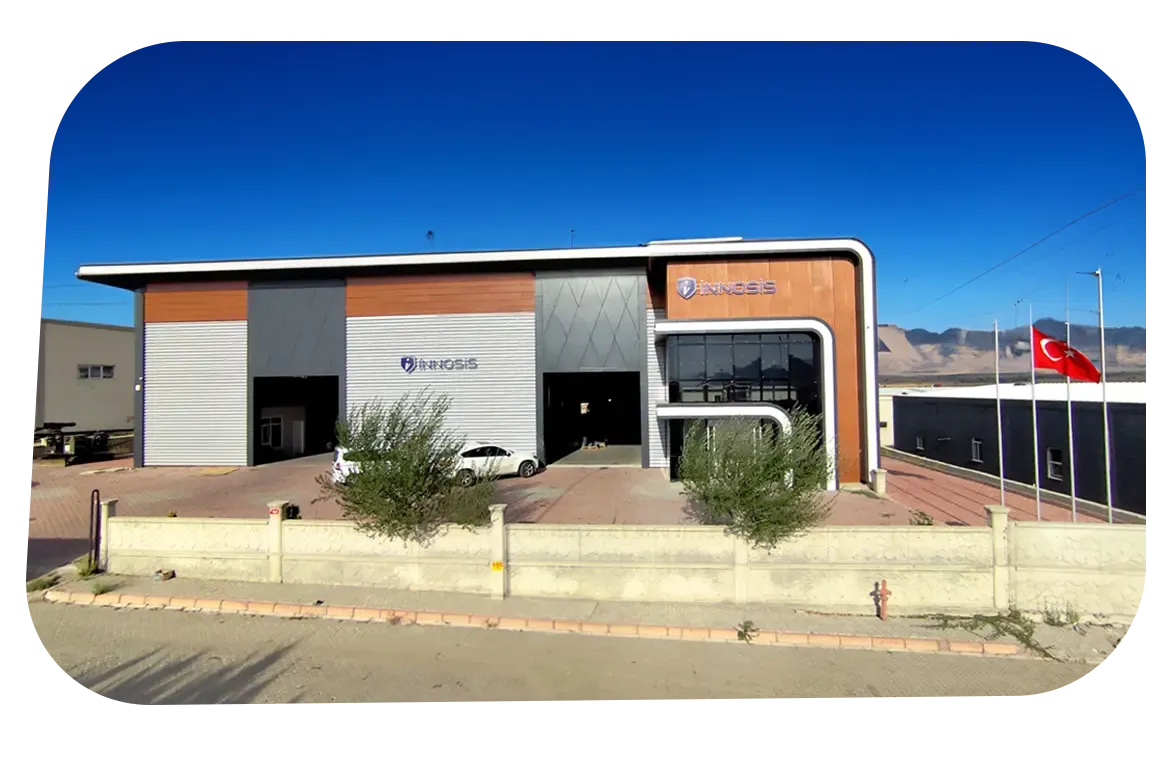 Pile driving and solar panel cleaning machines manufacturing facility - Innosis Makine.